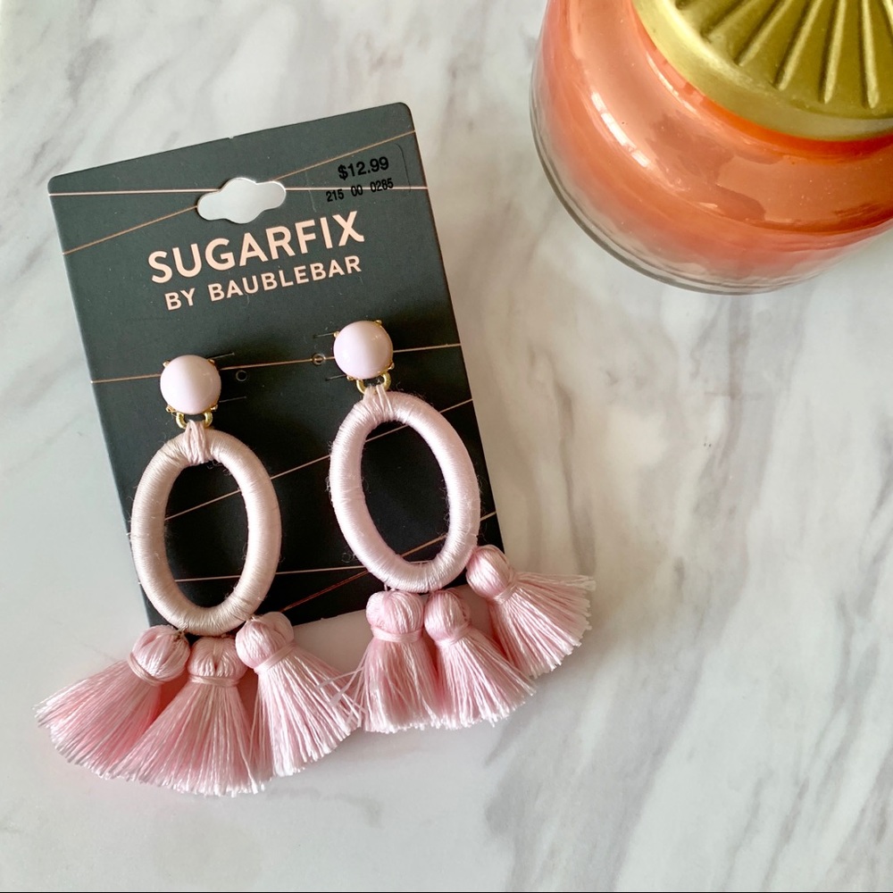 SUGARFIX by BaubleBar Pink Tassel Earrings